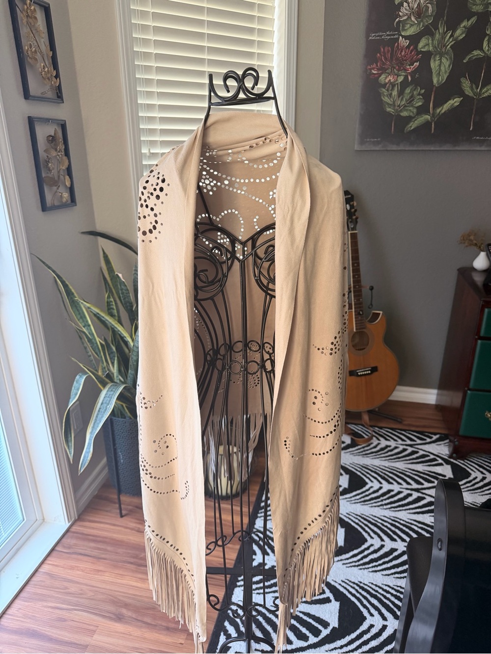 Curations Caravan Western Boho Fringe Studded Wrap